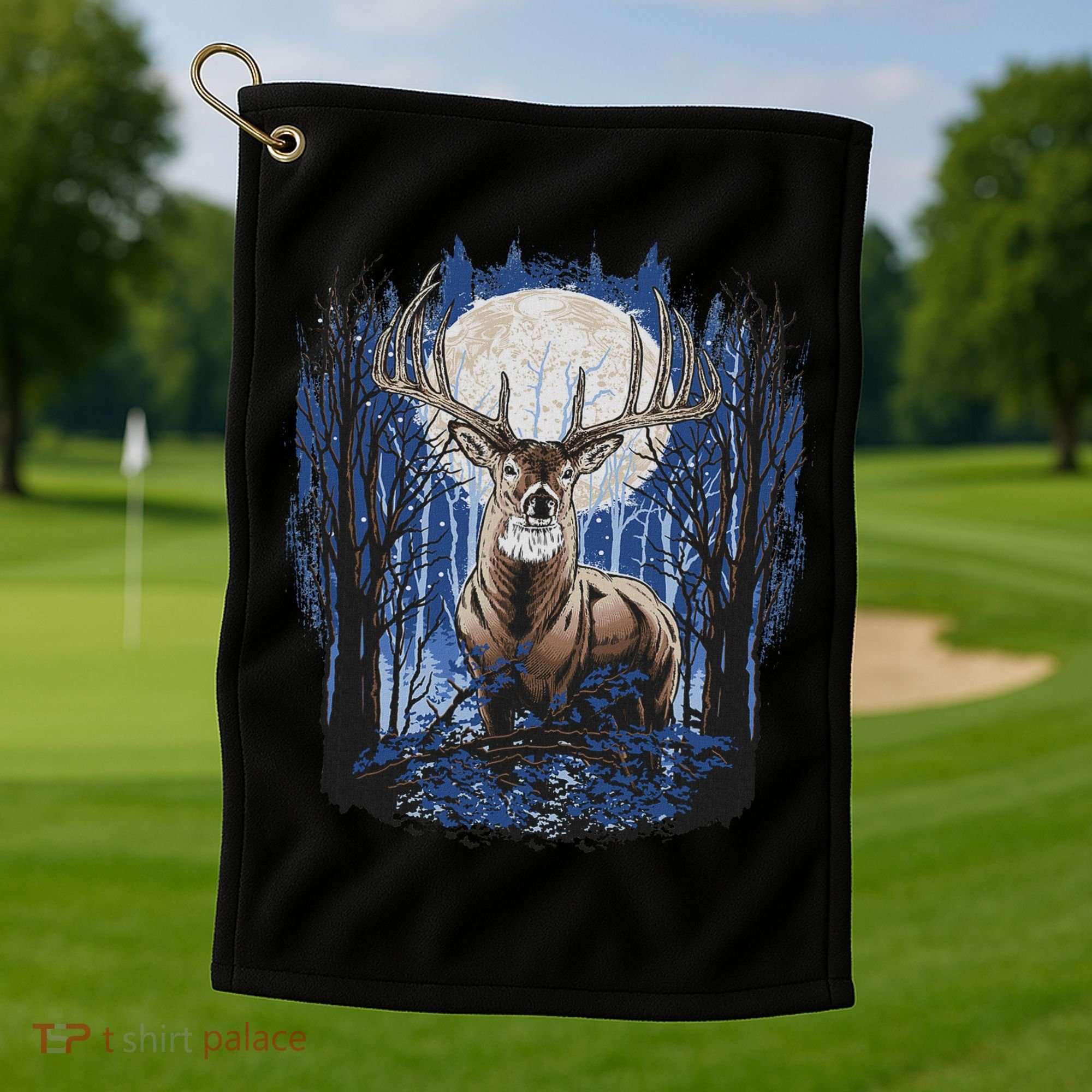 Hunters Deer Hunting Big Whitetail Buck Golf Towel