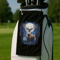 Hunters Deer Hunting Big Whitetail Buck Golf Towel thumb 2