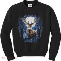 Hunters Deer Hunting Big Whitetail Buck Kids Sweatshirt thumb 0