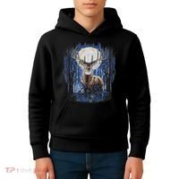 Hunters Deer Hunting Big Whitetail Buck Kids Hoodie thumb 4