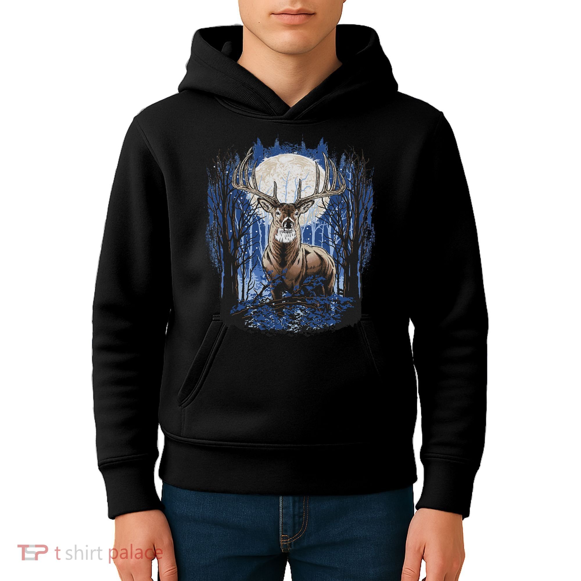 Hunters Deer Hunting Big Whitetail Buck Kids Hoodie