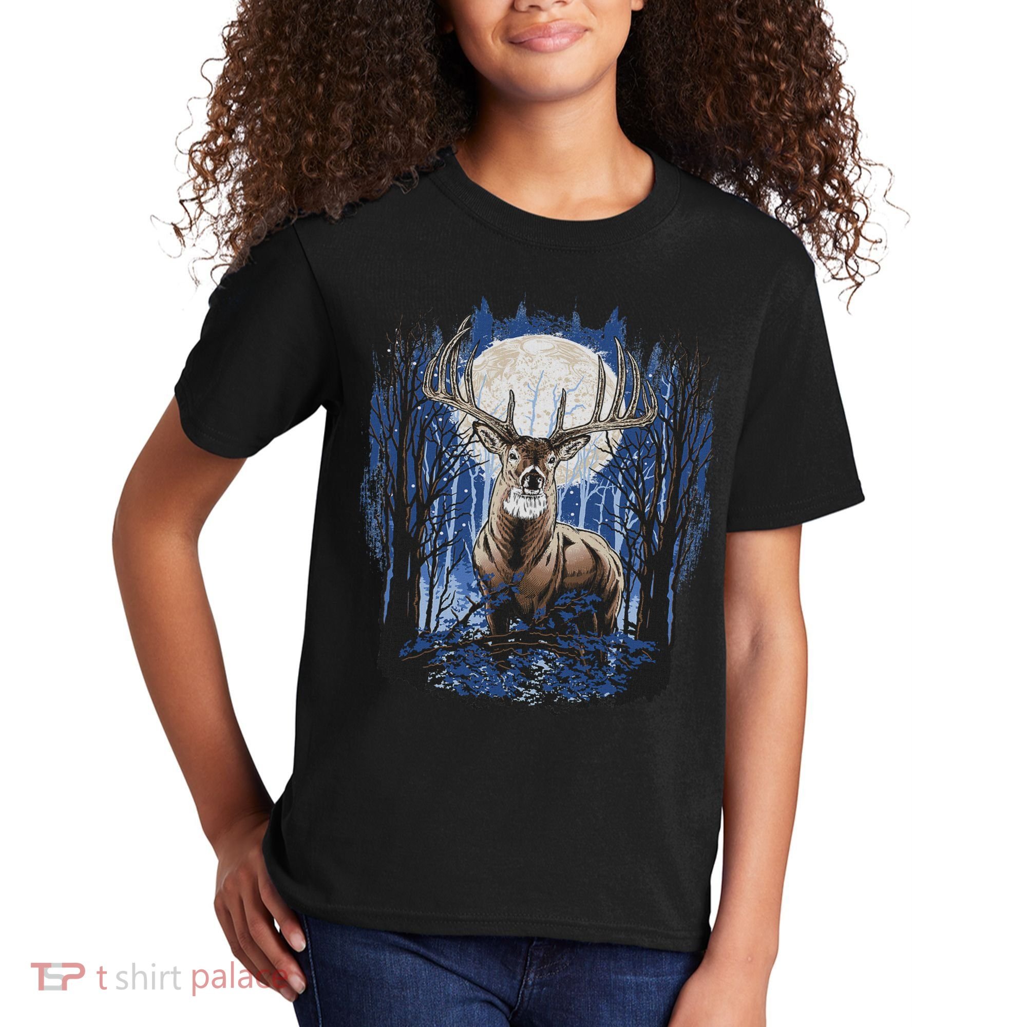 Hunters Deer Hunting Big Whitetail Buck Kids T-Shirt