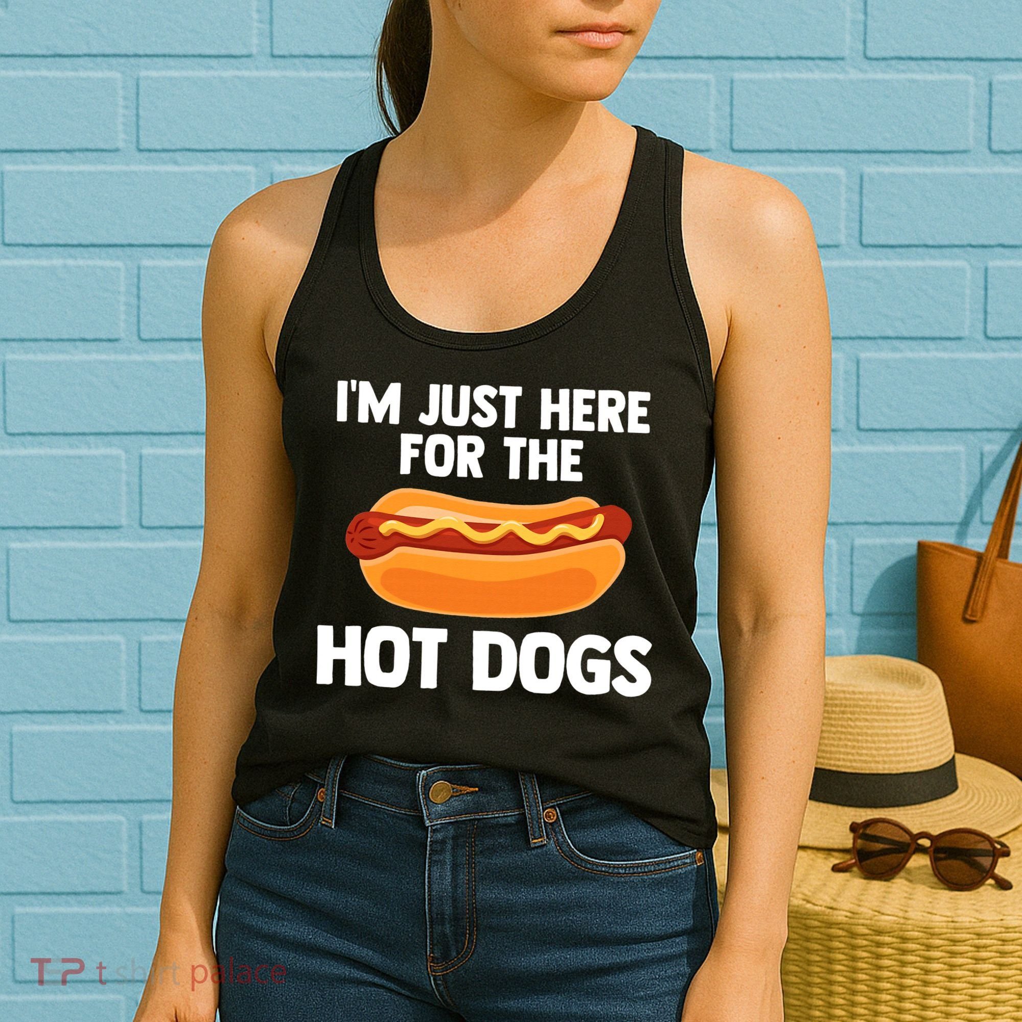Hot Dog I'm Just Here For Hot Dogs Women's Tank Top
