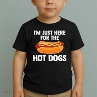 Hot Dog I'm Just Here For Hot Dogs Toddler T-Shirt thumb 2