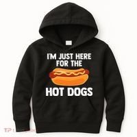 Hot Dog I'm Just Here For Hot Dogs Kids Hoodie thumb 0
