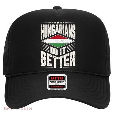Hungarians Do It Better Vintage Hungarian Flag Premium Hat