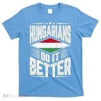 Hungarians Do It Better Vintage Hungarian Flag Premium T-Shirt thumb 0