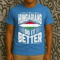Hungarians Do It Better Vintage Hungarian Flag Premium T-Shirt thumb 3
