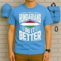 Hungarians Do It Better Vintage Hungarian Flag Premium T-Shirt thumb 5
