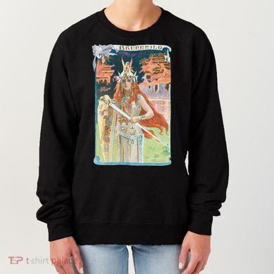 Hand Drawn Illustration Of Burnnhild Design Element Women's Sweatshirt