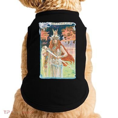 Hand Drawn Illustration Of Burnnhild Design Element Doggie Tank
