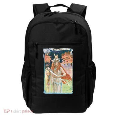 Hand Drawn Illustration Of Burnnhild Design Element Backpack