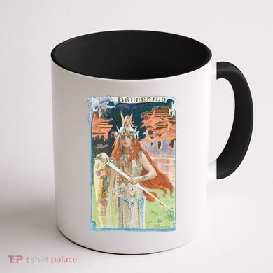 Hand Drawn Illustration Of Burnnhild Design Element Coffee Mug back
