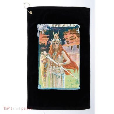 Hand Drawn Illustration Of Burnnhild Design Element Golf Towel
