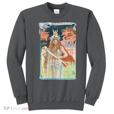 Hand Drawn Illustration Of Burnnhild Design Element Sweatshirt