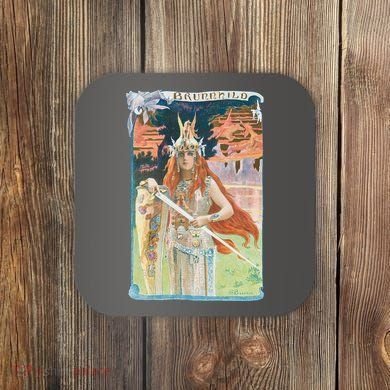 Hand Drawn Illustration Of Burnnhild Design Element Coaster