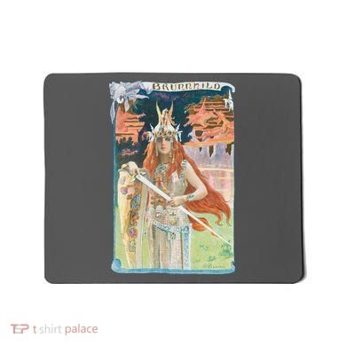 Hand Drawn Illustration Of Burnnhild Design Element Mousepad