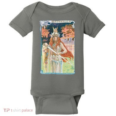 Hand Drawn Illustration Of Burnnhild Design Element Baby Bodysuit