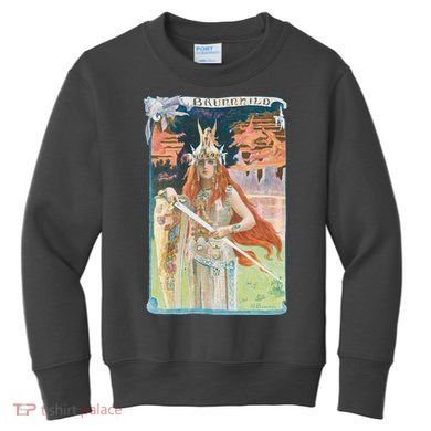 Hand Drawn Illustration Of Burnnhild Design Element Kids Sweatshirt