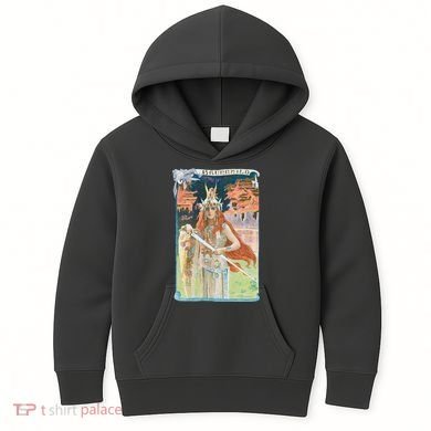 Hand Drawn Illustration Of Burnnhild Design Element Kids Hoodie