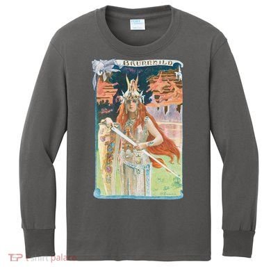 Hand Drawn Illustration Of Burnnhild Design Element Kids Long Sleeve Shirt