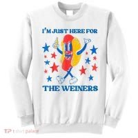 Hot Dog I'm Just Here For The Wieners 4Th Of July Sweatshirt thumb 0