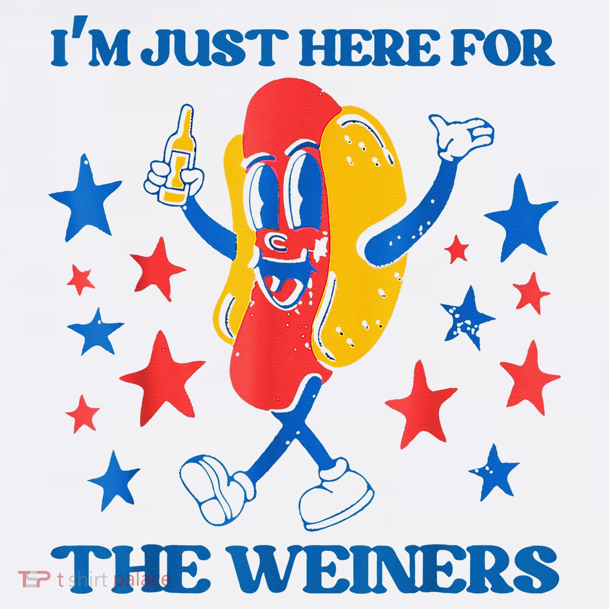 Hot Dog I'm Just Here For The Wieners 4Th Of July Women's Hoodie