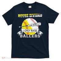 House Divided I Only Raise Ballers Baseball Softball Mom And Dad T-Shirt thumb 0