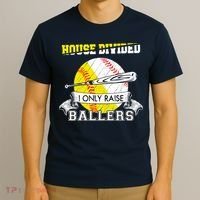 House Divided I Only Raise Ballers Baseball Softball Mom And Dad T-Shirt thumb 3