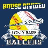 House Divided I Only Raise Ballers Baseball Softball Mom And Dad Women's Hoodie thumb 2