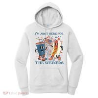 Hot Dog I'm Just Here For The Wieners 4Th Of July Women's Hoodie thumb 0