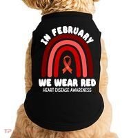 Heart Disease In February We Wear Red Doggie Tank thumb 0