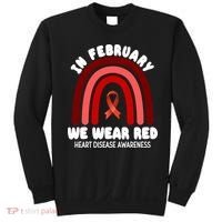 Heart Disease In February We Wear Red Sweatshirt thumb 0