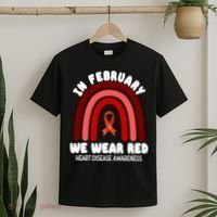 Heart Disease In February We Wear Red T-Shirt thumb 2
