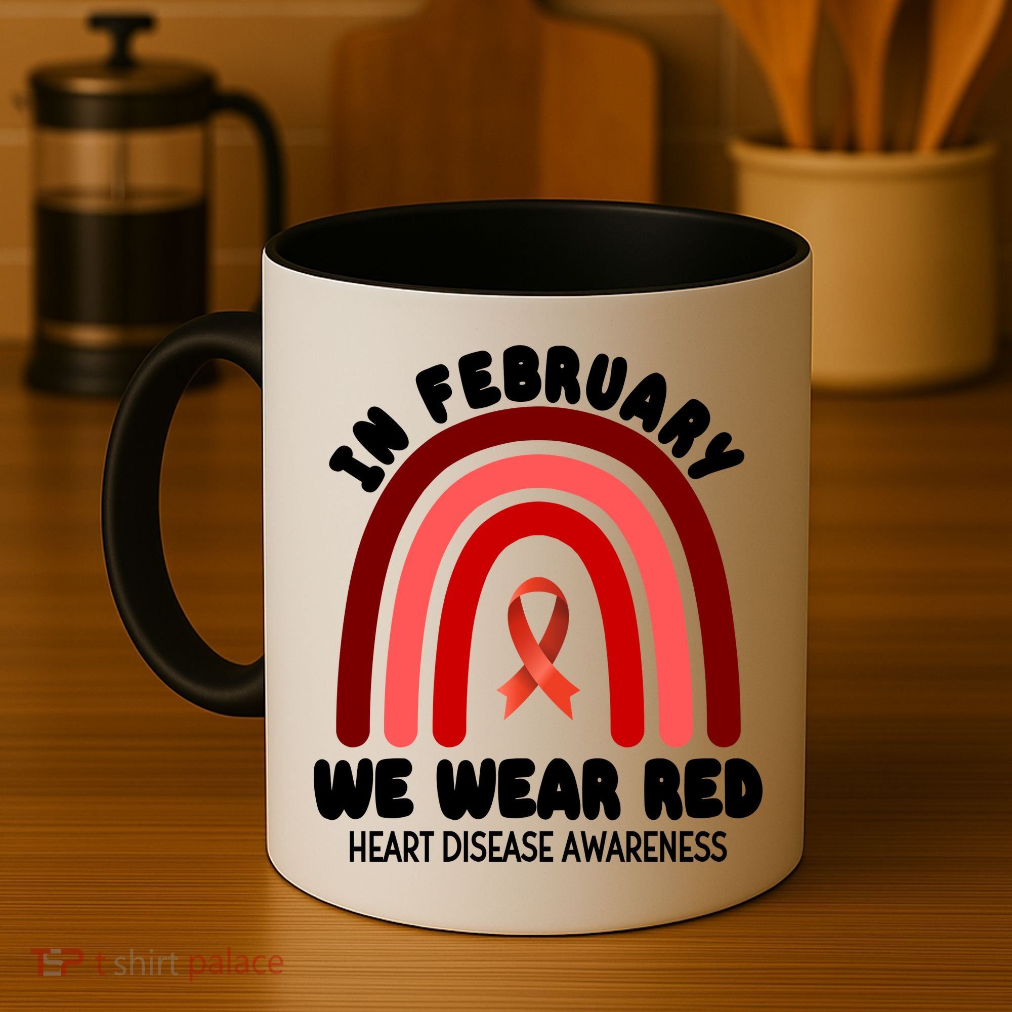 Heart Disease In February We Wear Red Coffee Mug