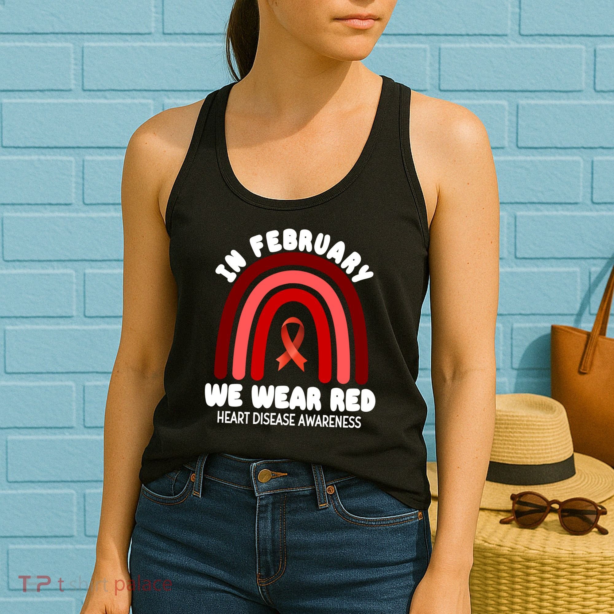 Heart Disease In February We Wear Red Women's Tank Top