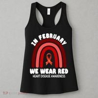 Heart Disease In February We Wear Red Women's Tank Top thumb 3