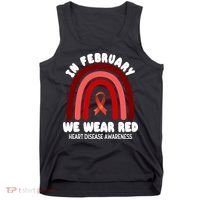 Heart Disease In February We Wear Red Tank Top thumb 0