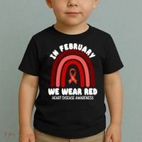 Heart Disease In February We Wear Red Toddler T-Shirt thumb 2