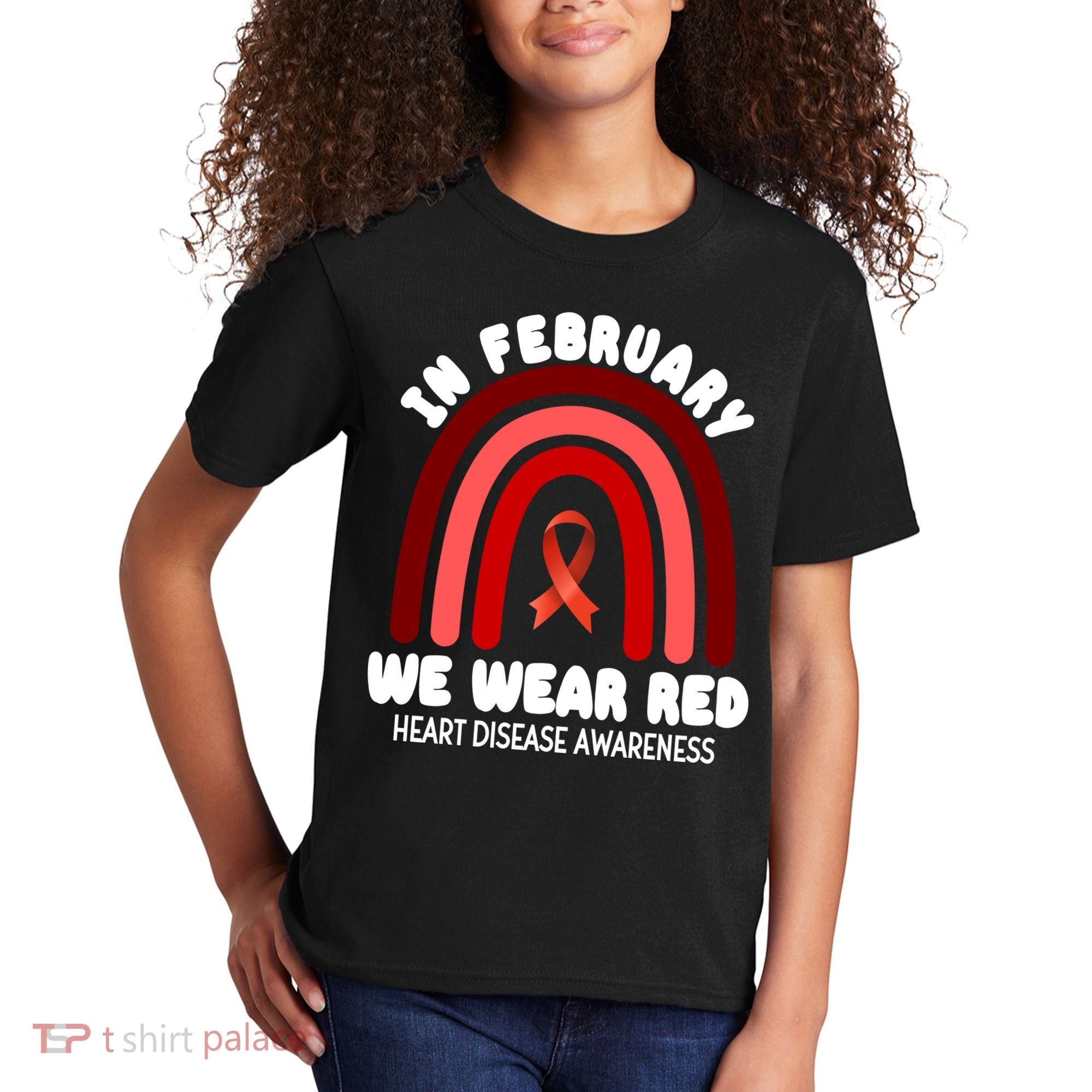 Heart Disease In February We Wear Red Kids T-Shirt