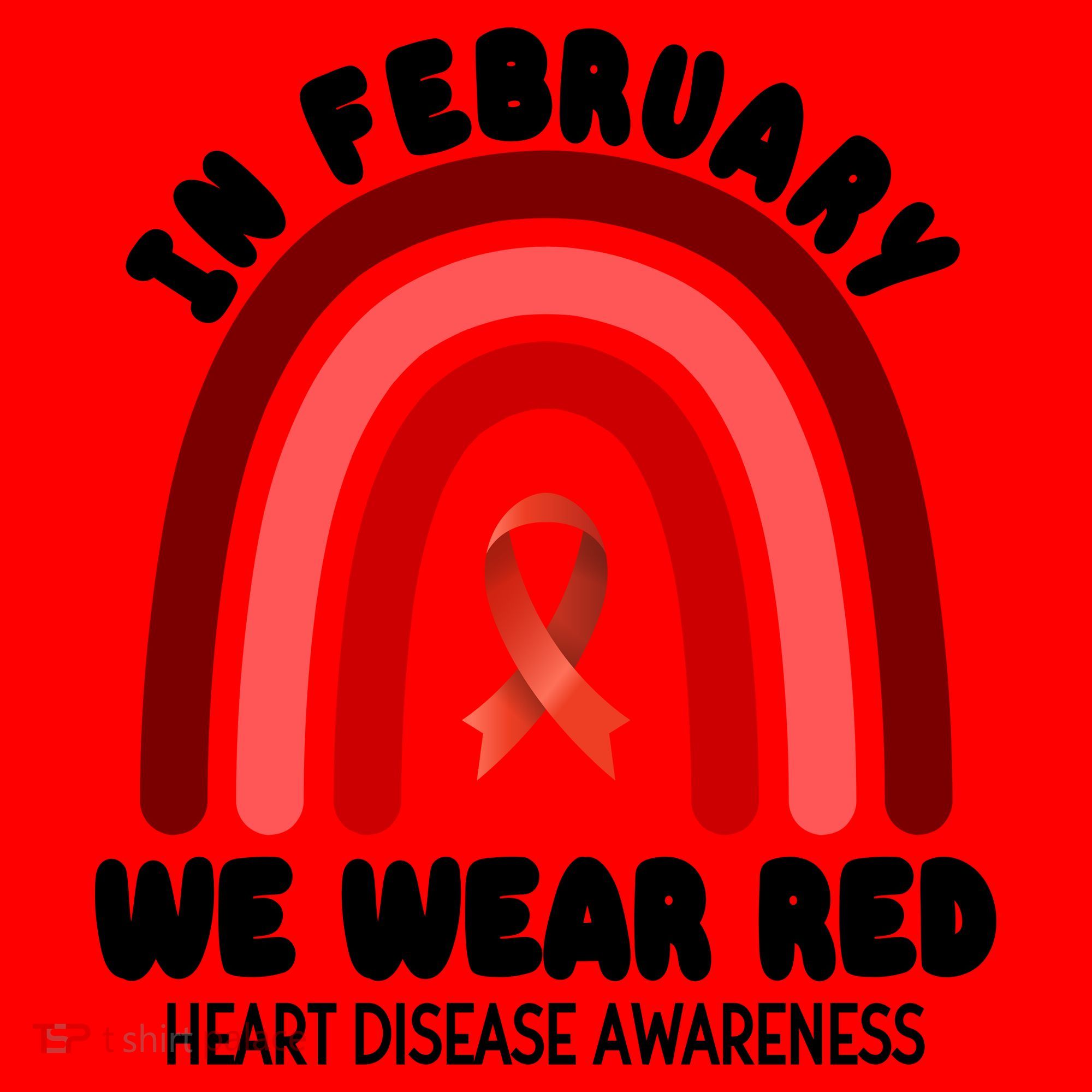 Heart Disease In February We Wear Red Santa Hat