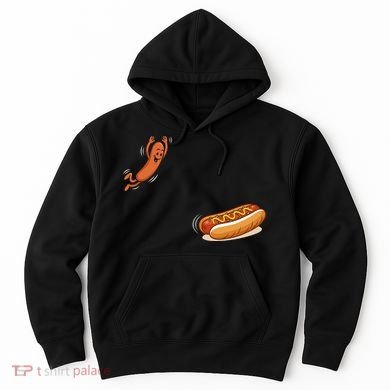 Hot Dog Jumping Into Bun Sausage BBQ Hoodie