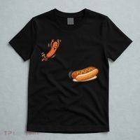 Hot Dog Jumping Into Bun Sausage BBQ T-Shirt thumb 5