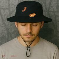 Hot Dog Jumping Into Bun Sausage BBQ Bucket Hat thumb 2