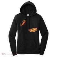 Hot Dog Jumping Into Bun Sausage BBQ Women's Hoodie thumb 0