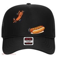 Hot Dog Jumping Into Bun Sausage BBQ Hat thumb 0