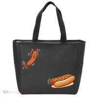 Hot Dog Jumping Into Bun Sausage BBQ Tote Bag thumb 0