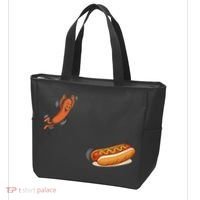 Hot Dog Jumping Into Bun Sausage BBQ Tote Bag thumb 3