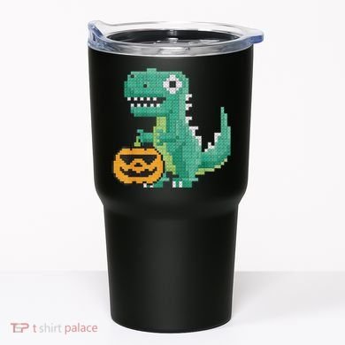 Halloween Dinosaur Kids Master Builder Building Blocks Brick Tumbler