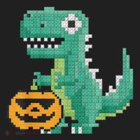 Halloween Dinosaur Kids Master Builder Building Blocks Brick Tumbler thumb 3